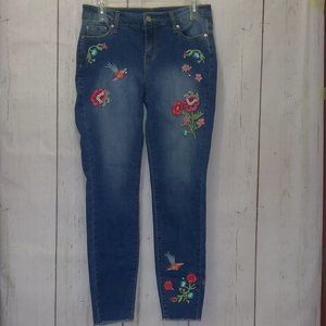 Republic - Embroidered skinny jeans for women